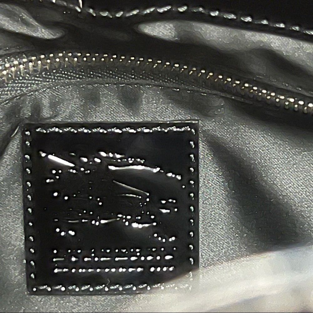 RARE Burberry Prorsum Black Patent Leather Quilted Beaton Check Hobo handbag - Picture 7 of 16